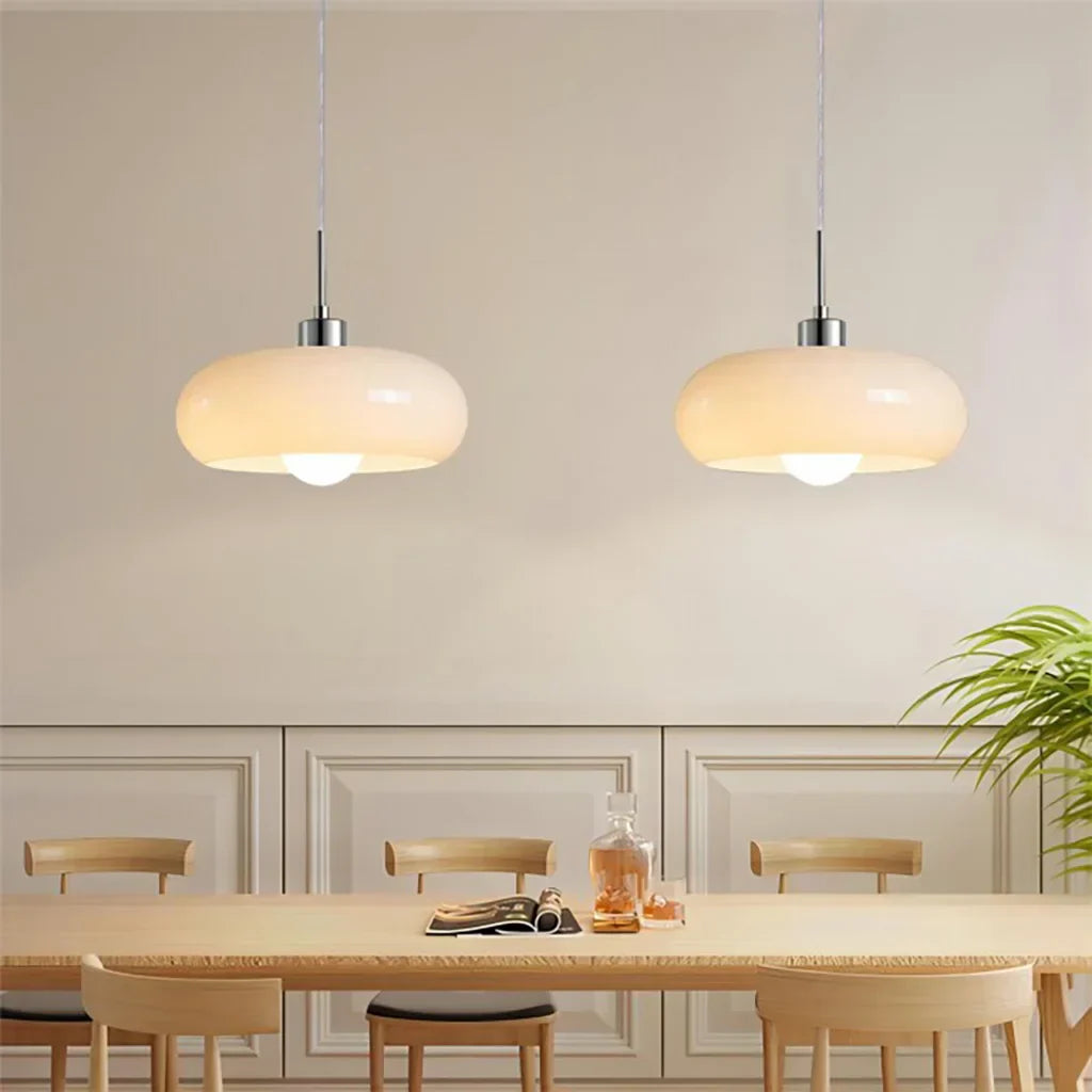 Neuvina – Bauhaus Glass Pendant Light With Hand Blown Shade