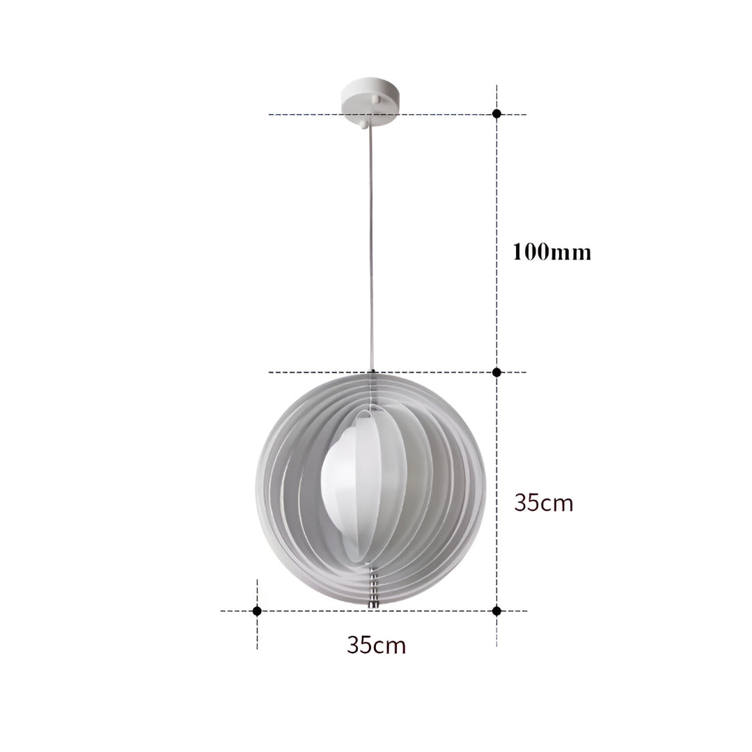 Lunorra - Lampadario Nordico Ispirato alla Luna, Ruotabile