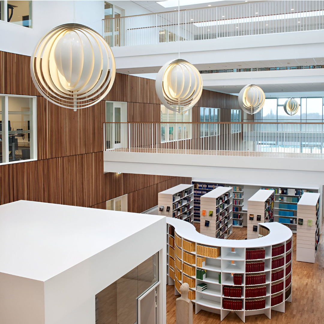 Lunorra - Lampadario Nordico Ispirato alla Luna, Ruotabile