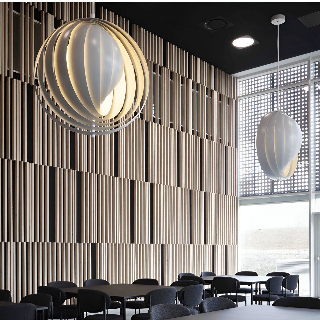 Lunorra - Lampadario Nordico Ispirato alla Luna, Ruotabile