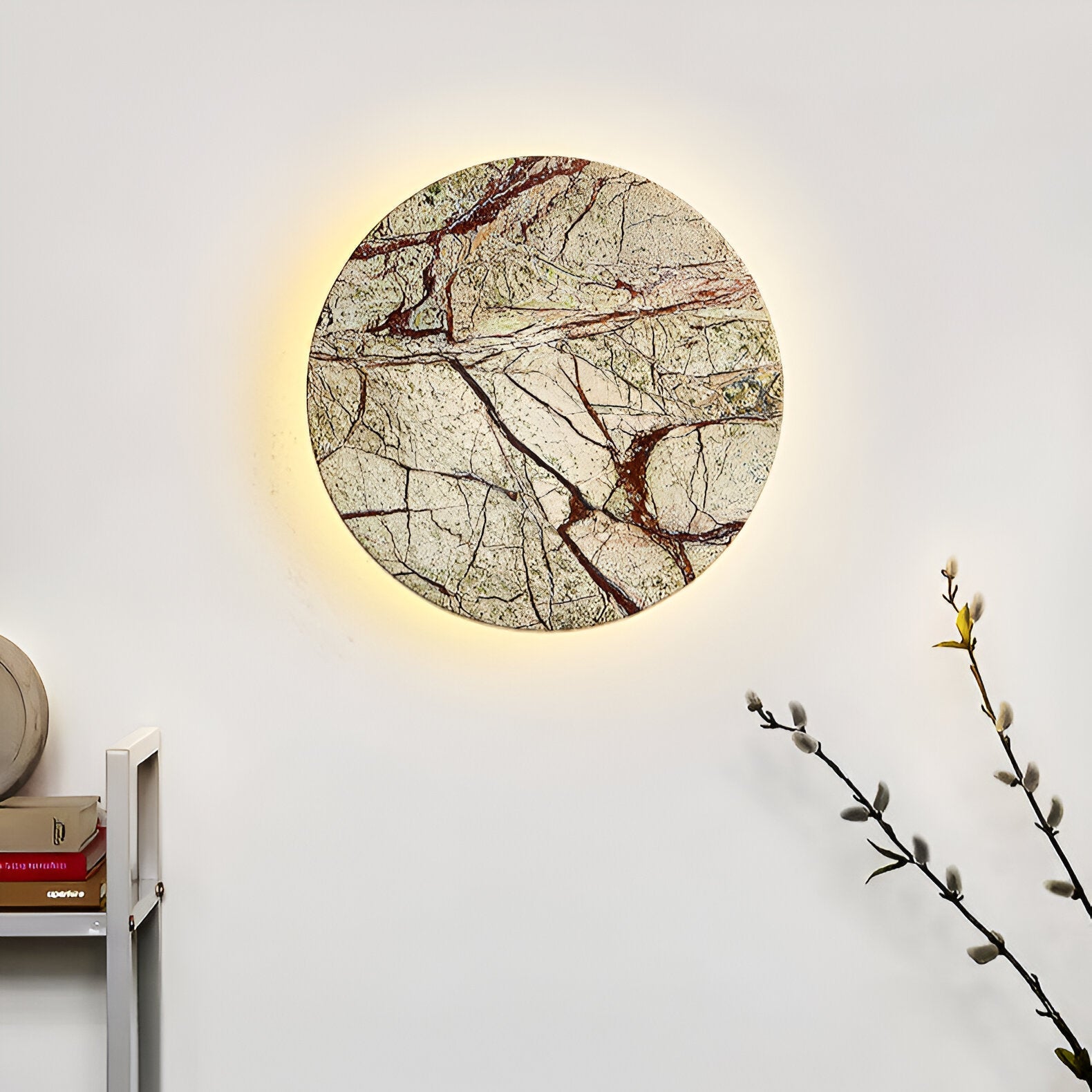 Marnelle - Nordic Round Marble Stone LED Wall Light