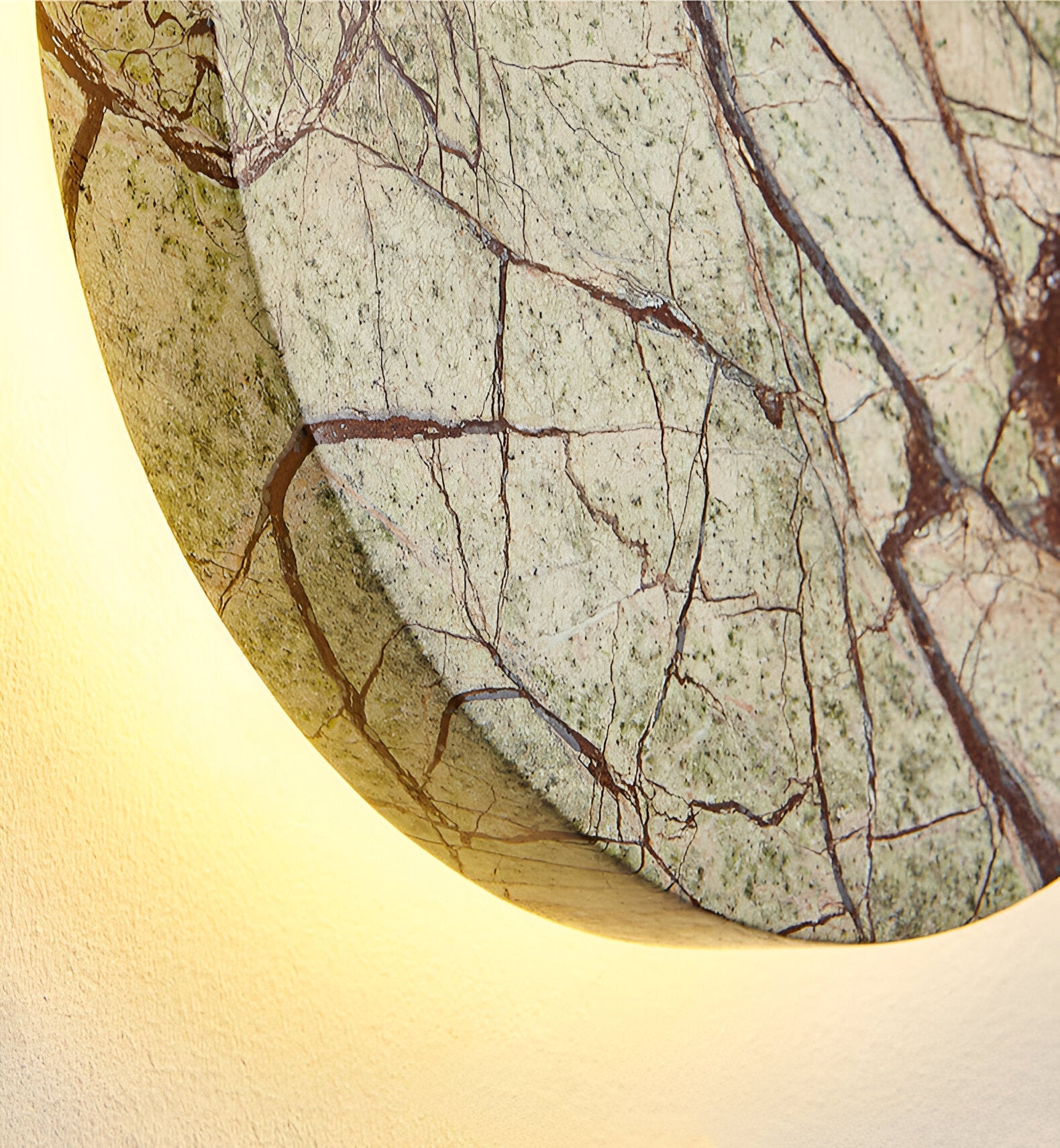 Marnelle - Nordic Round Marble Stone LED Wall Light