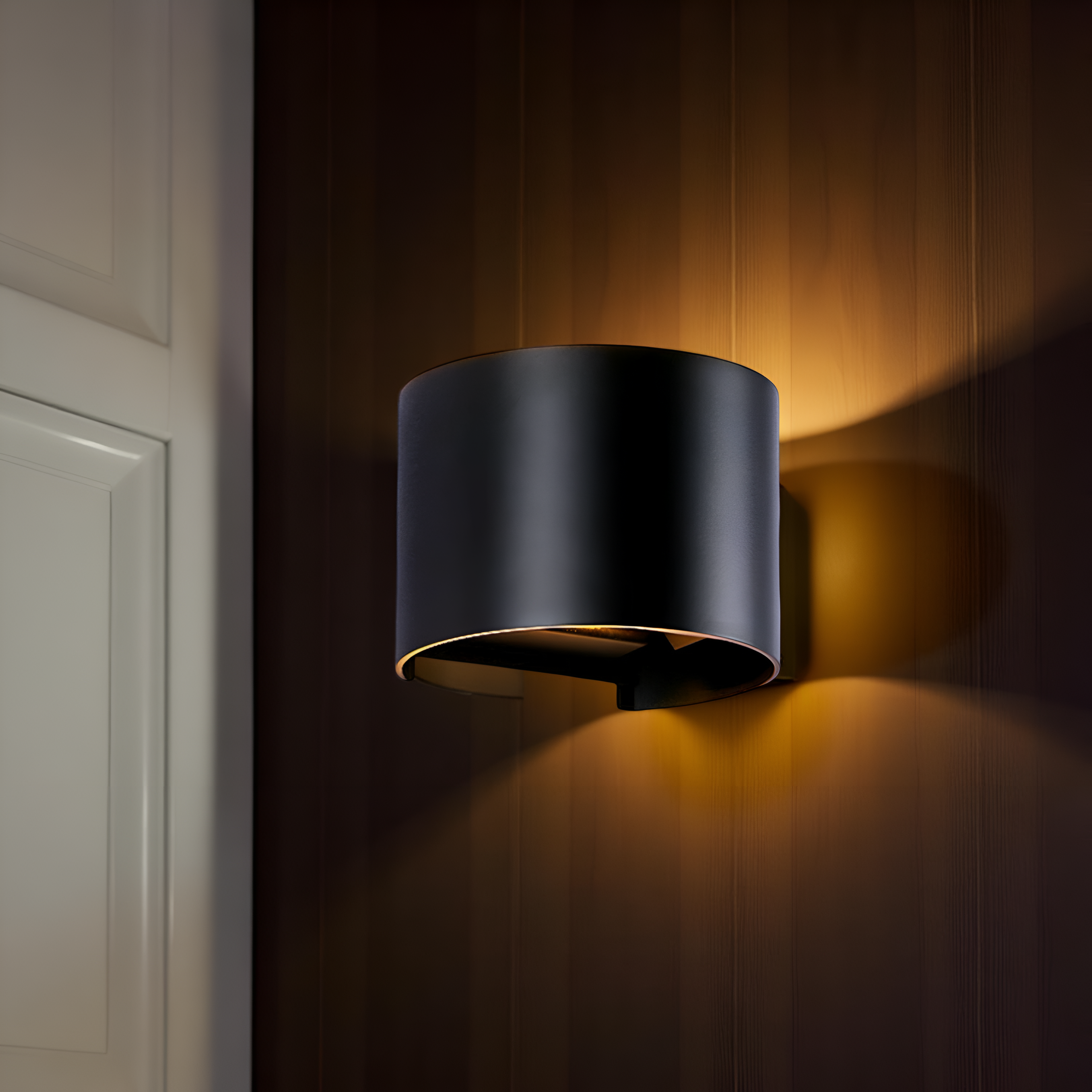 Cirven - Lampada da parete esterna rotonda nordica impermeabile IP65