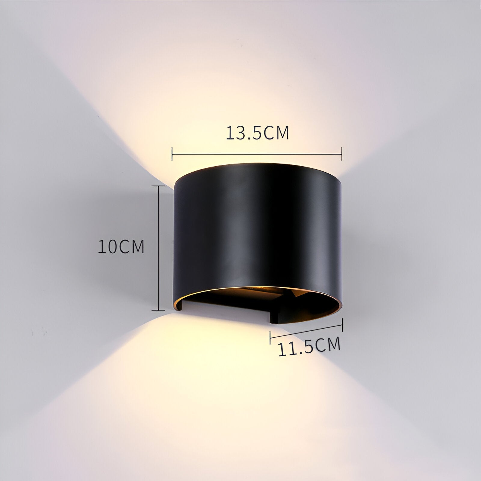 Cirven - Lampada da parete esterna rotonda nordica impermeabile IP65