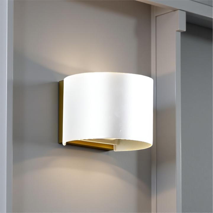 Cirven - Lampada da parete esterna rotonda nordica impermeabile IP65