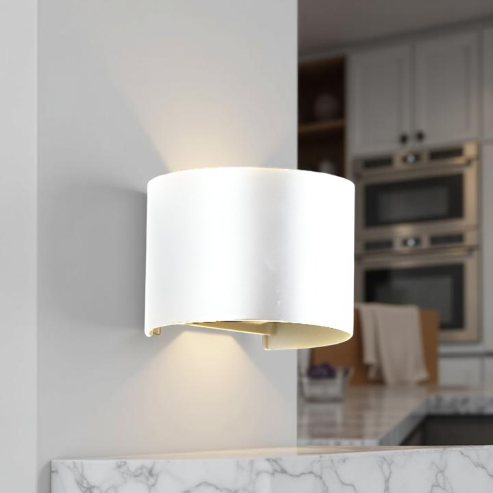 Cirven - Lampada da parete esterna rotonda nordica impermeabile IP65