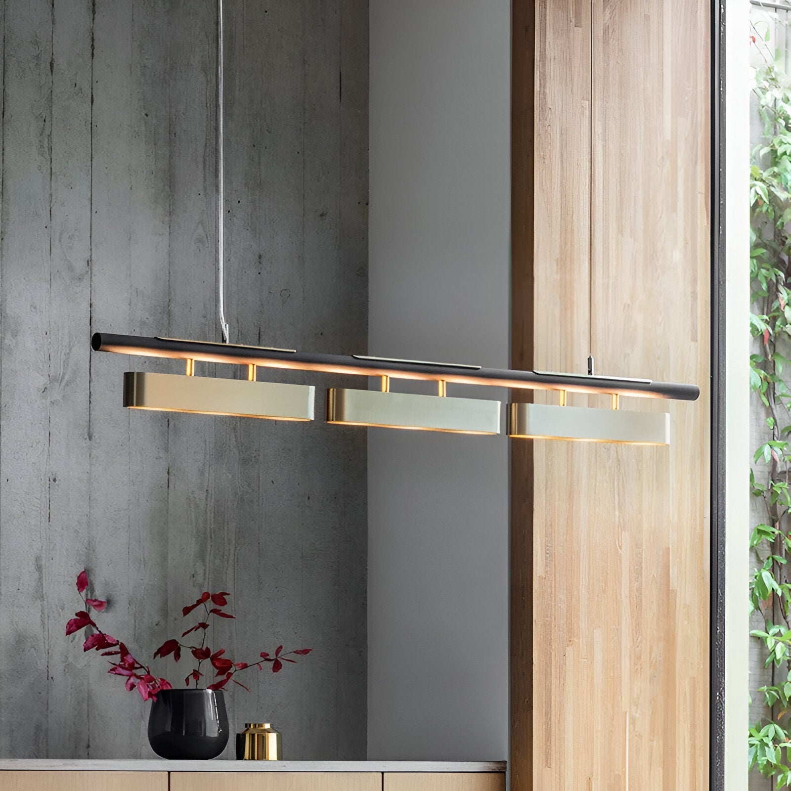 Evarin – Lampada a sospensione nordica in acciaio inox con luce a LED