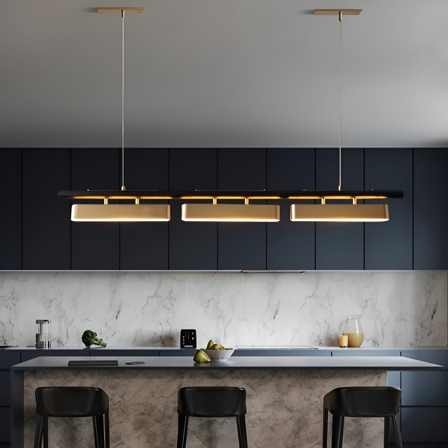 Evarin – Lampada a sospensione nordica in acciaio inox con luce a LED