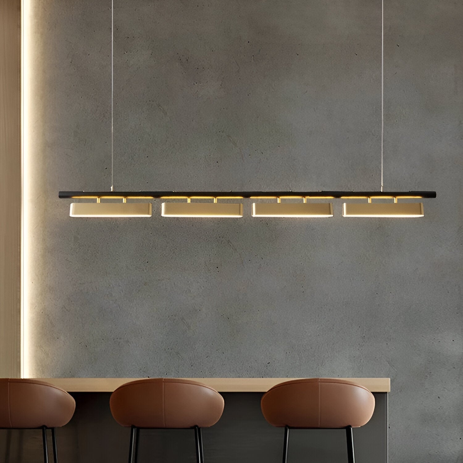 Evarin – Lampada a sospensione nordica in acciaio inox con luce a LED