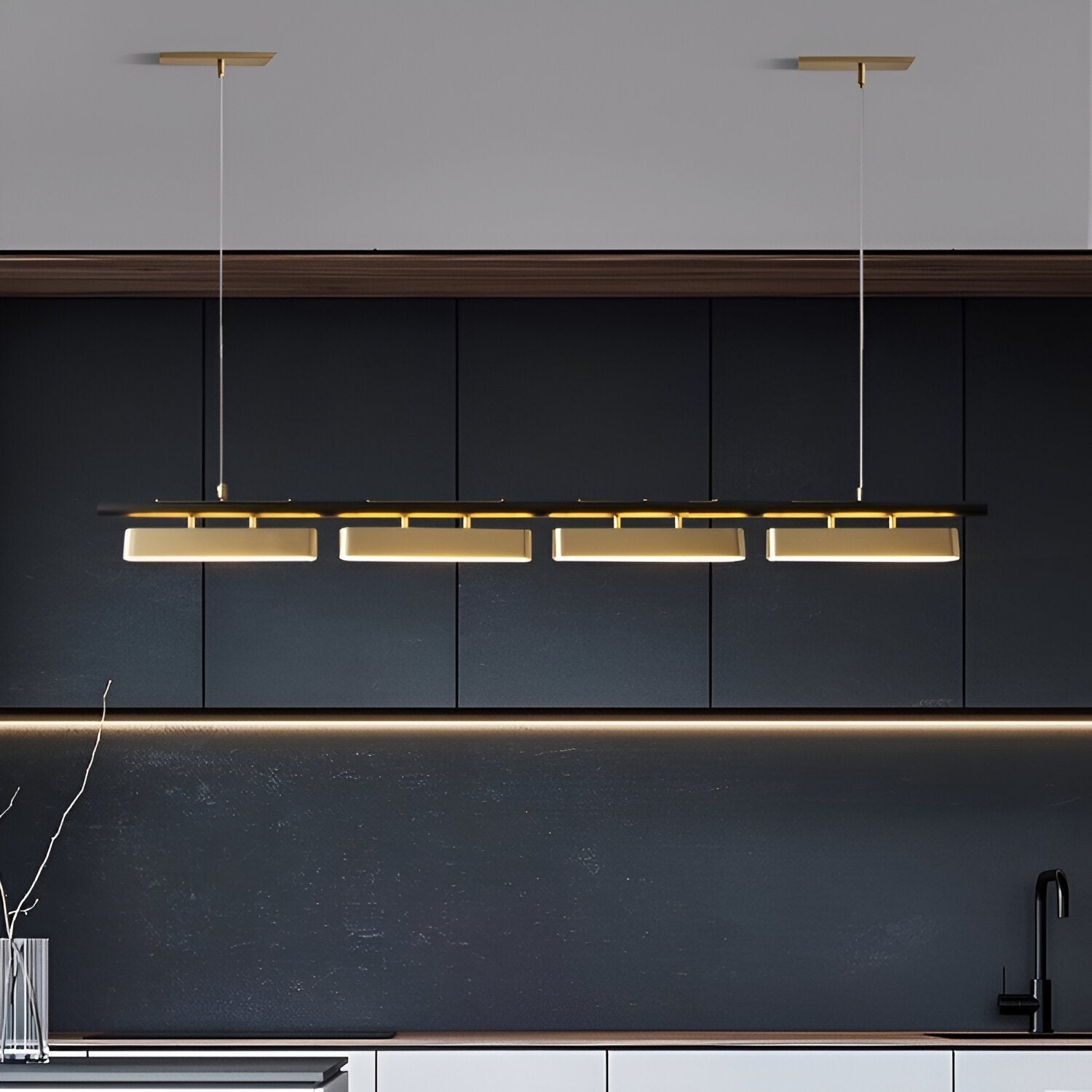 Evarin – Lampada a sospensione nordica in acciaio inox con luce a LED