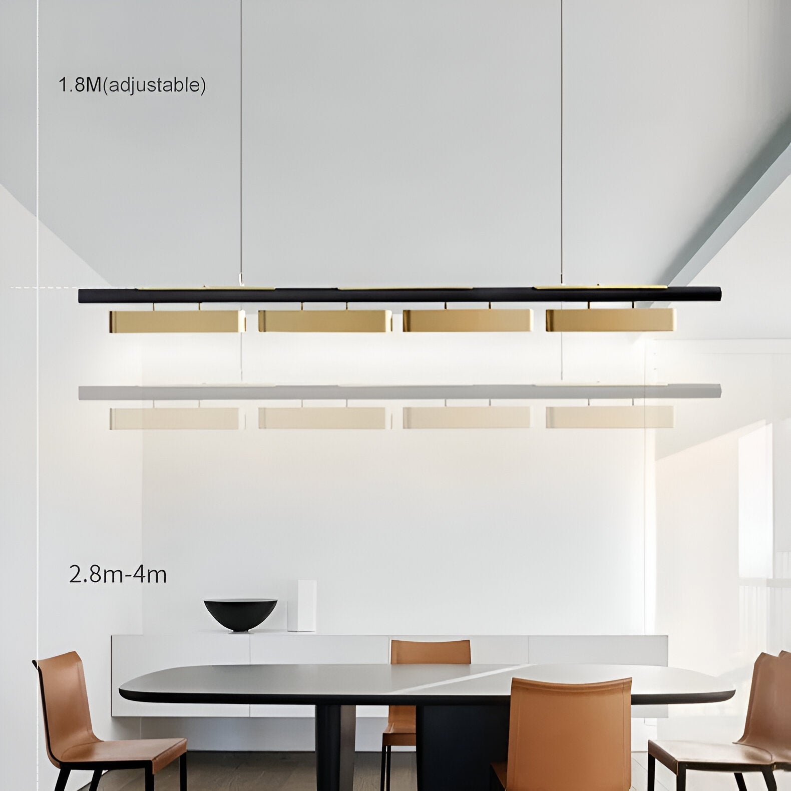 Evarin – Lampada a sospensione nordica in acciaio inox con luce a LED