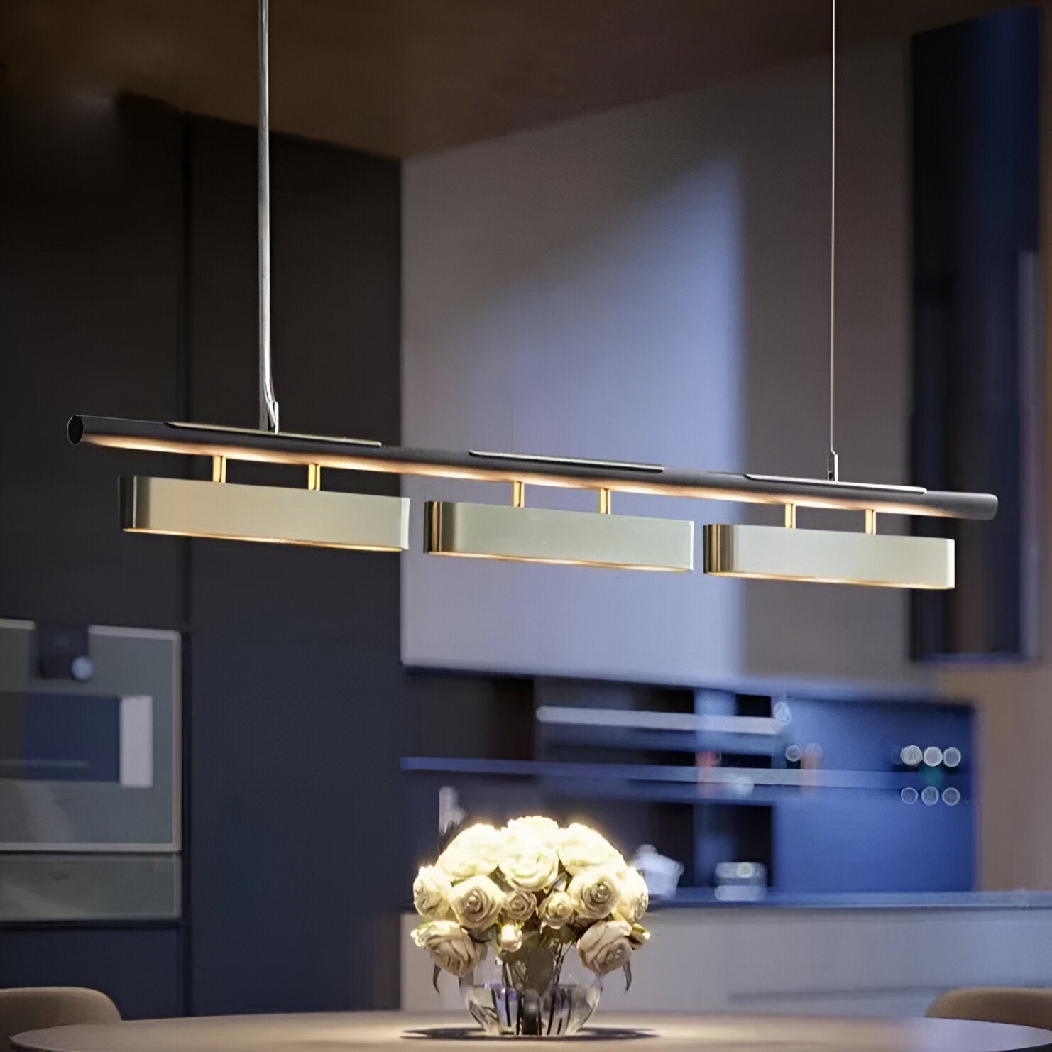 Evarin – Lampada a sospensione nordica in acciaio inox con luce a LED