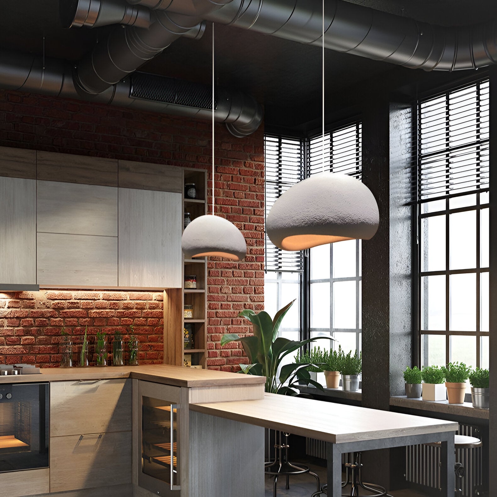 Orizu - Nordic Wabi Sabi Fiberglass Pendant Light