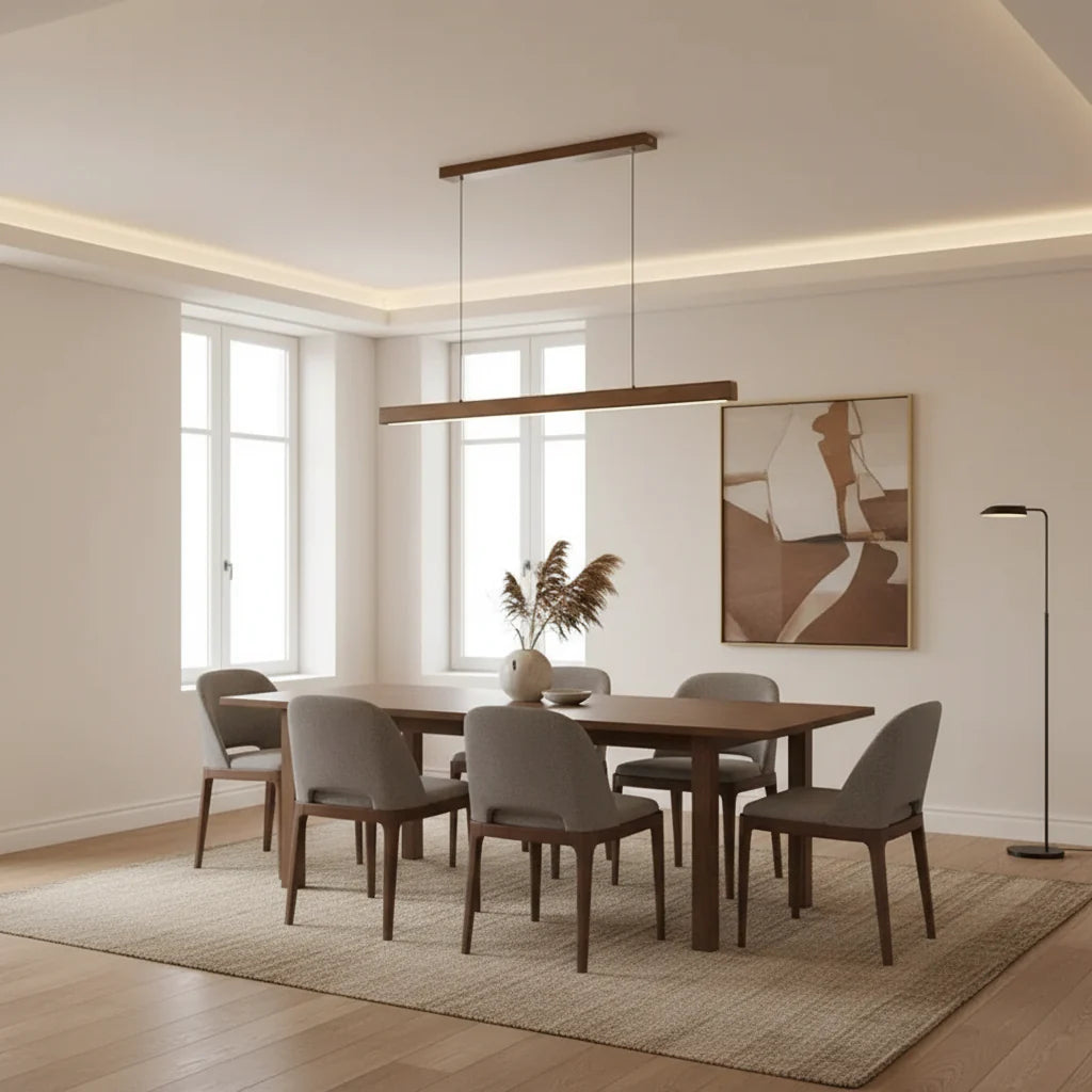 Ivalen - Suspension linéaire LED en bois