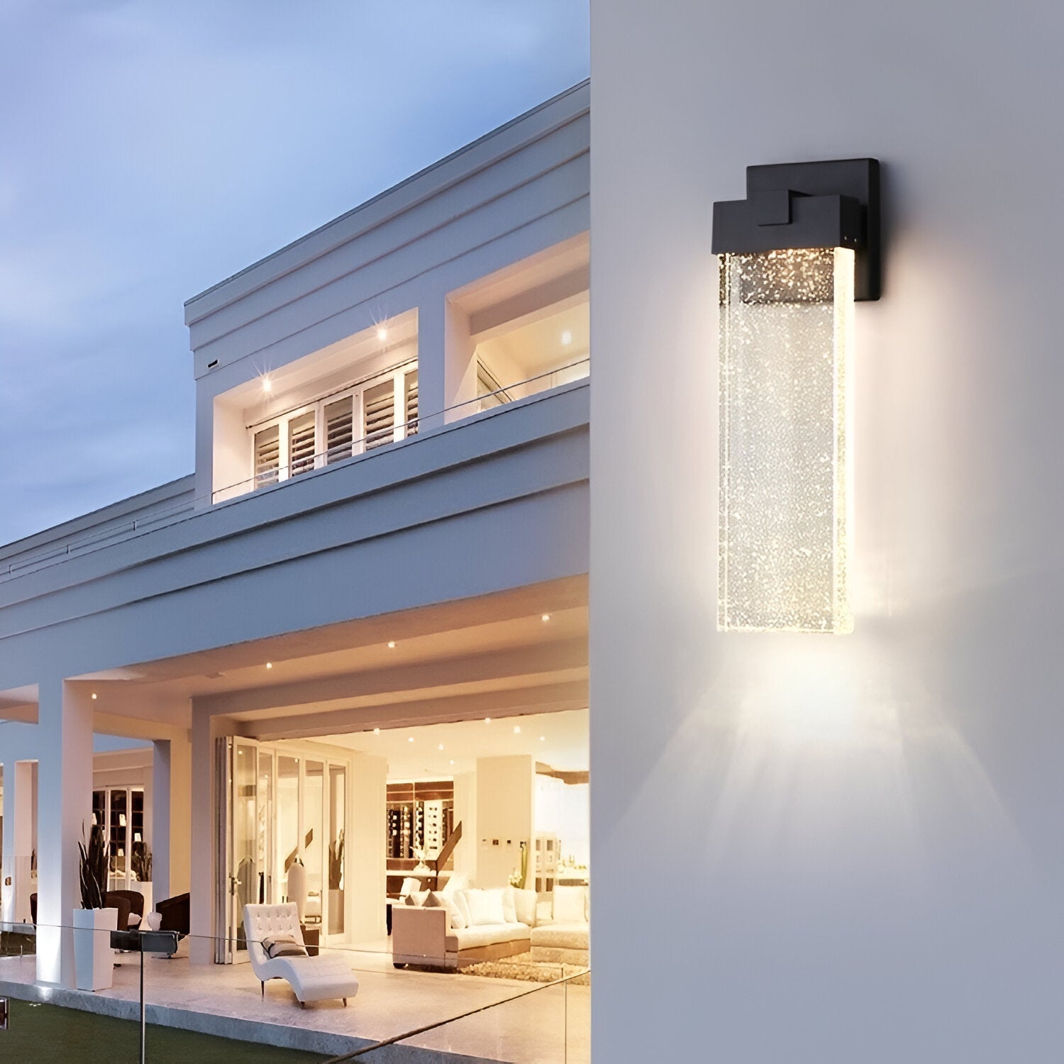 Myrren - Applique murale extérieure étanche IP65 à bulle de cristal