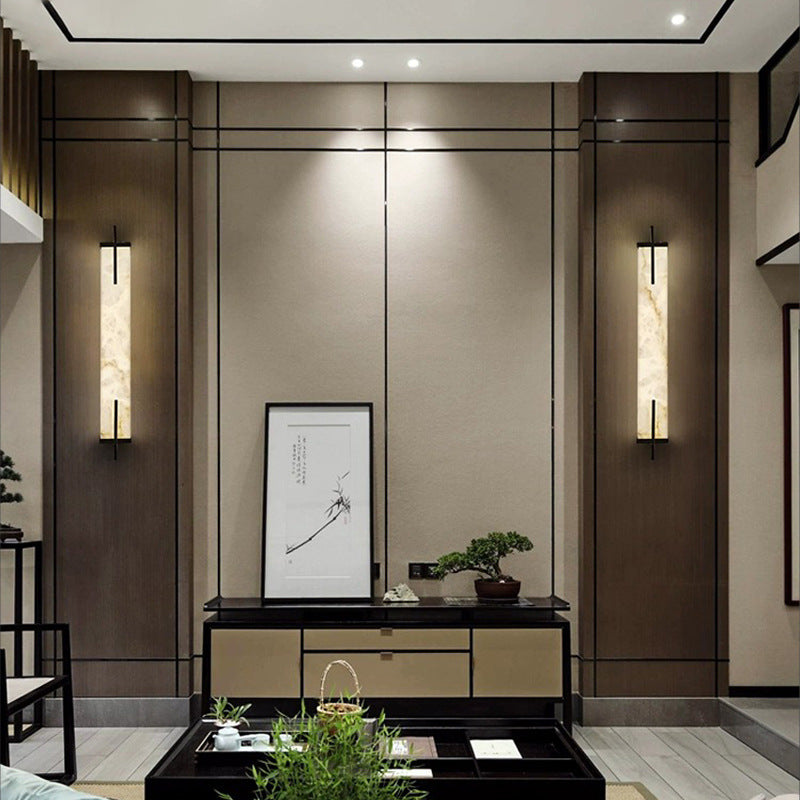 Callione – Aplique de Pared Minimalista Rectangular de Alabastro