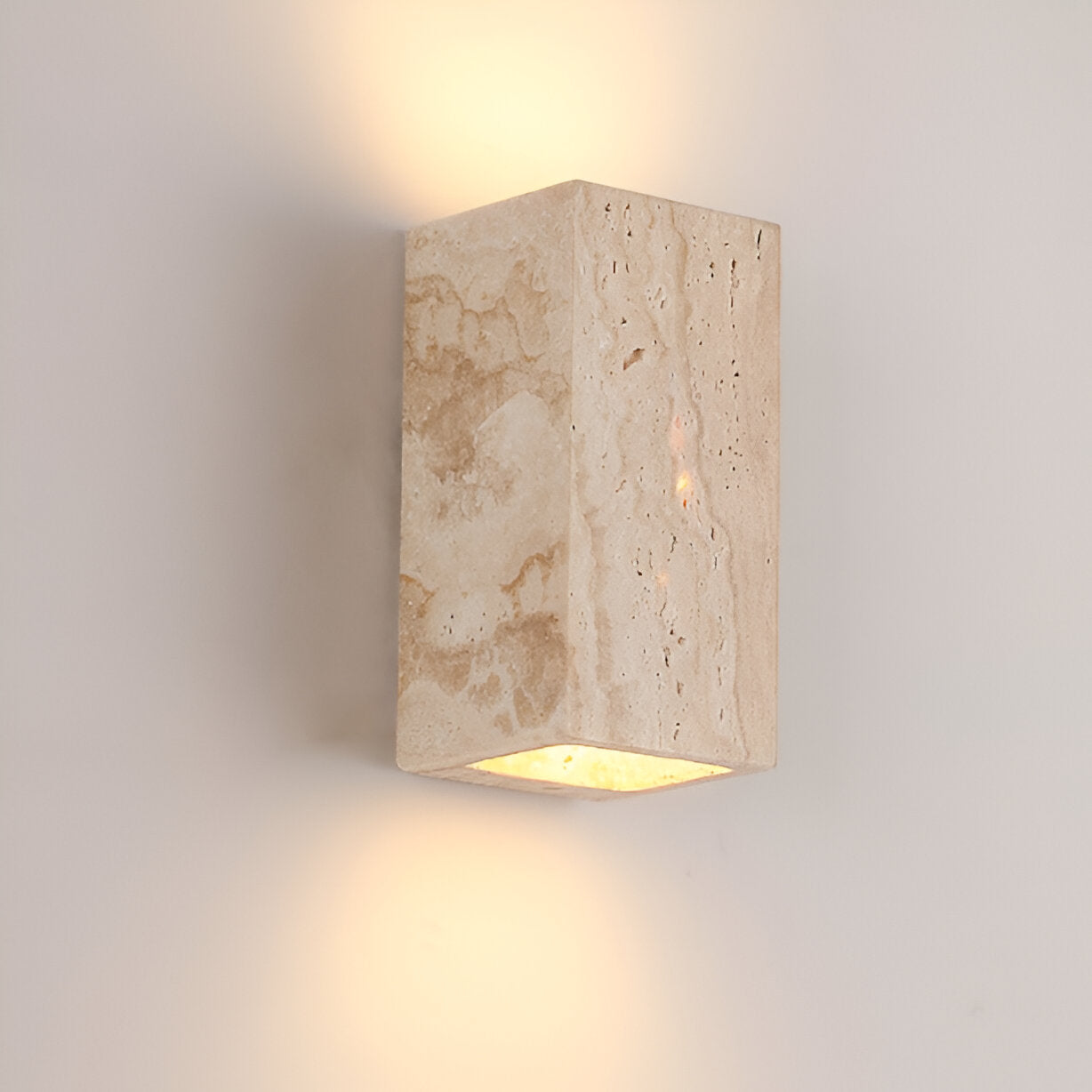 Terravix – Travertine Stone Minimalist Outdoor LED Wall Light