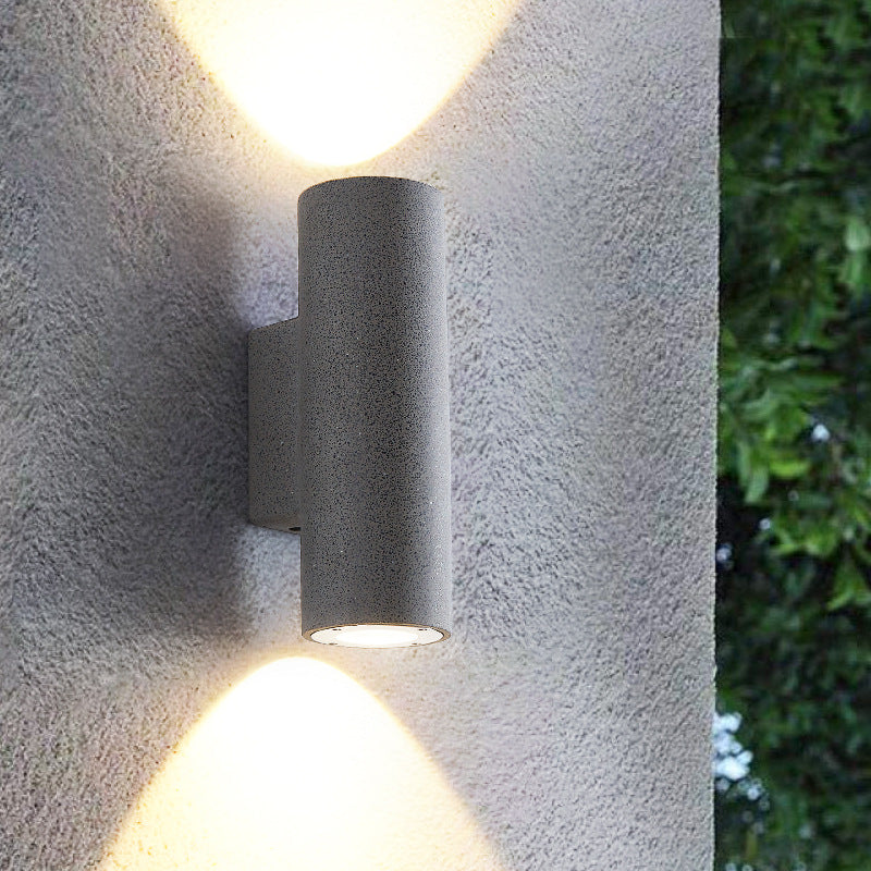 Noctara - Luz de Pared Exterior Minimalista de Cemento Resplandor de Medianoche