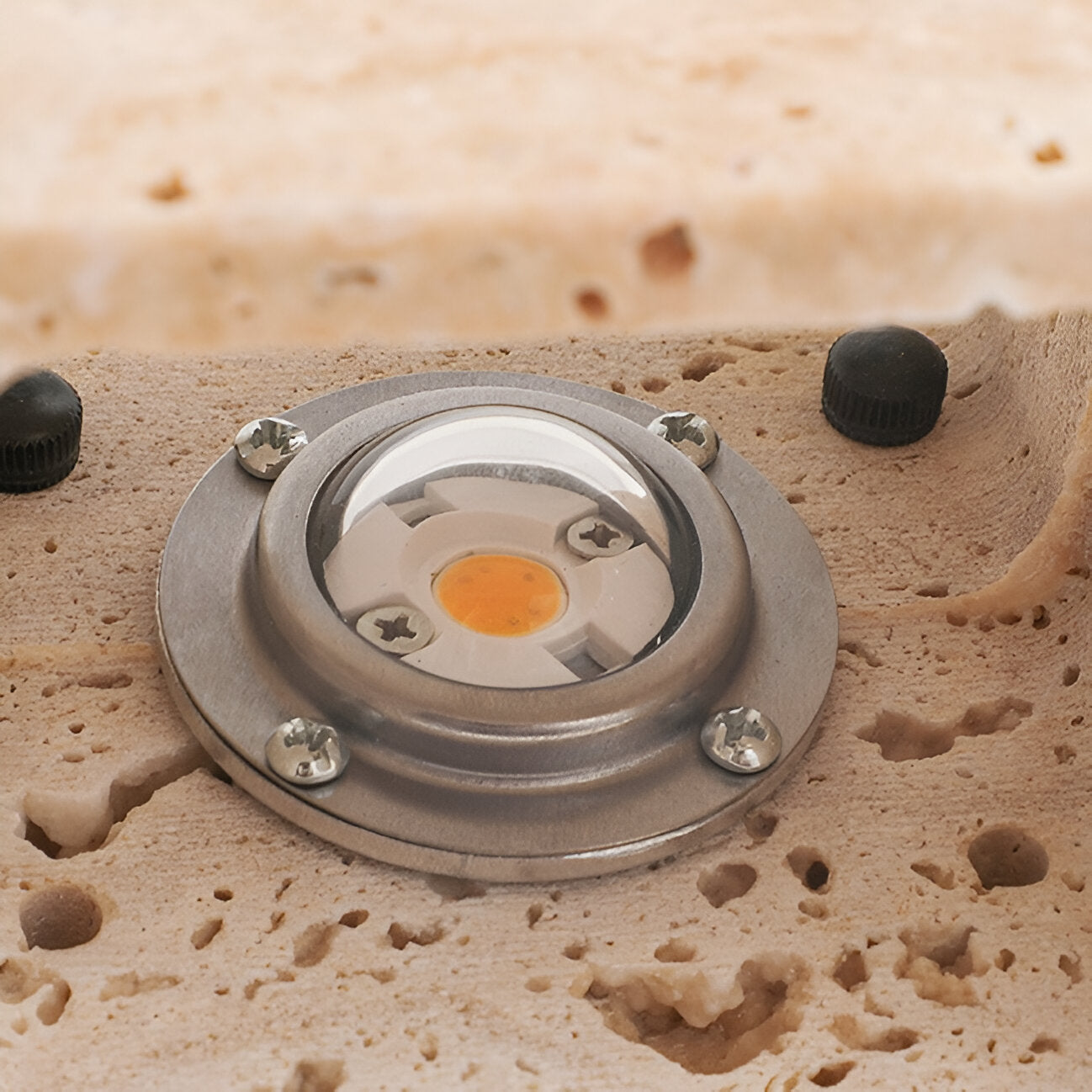 Terravix – Travertine Stone Minimalist Outdoor LED Wall Light