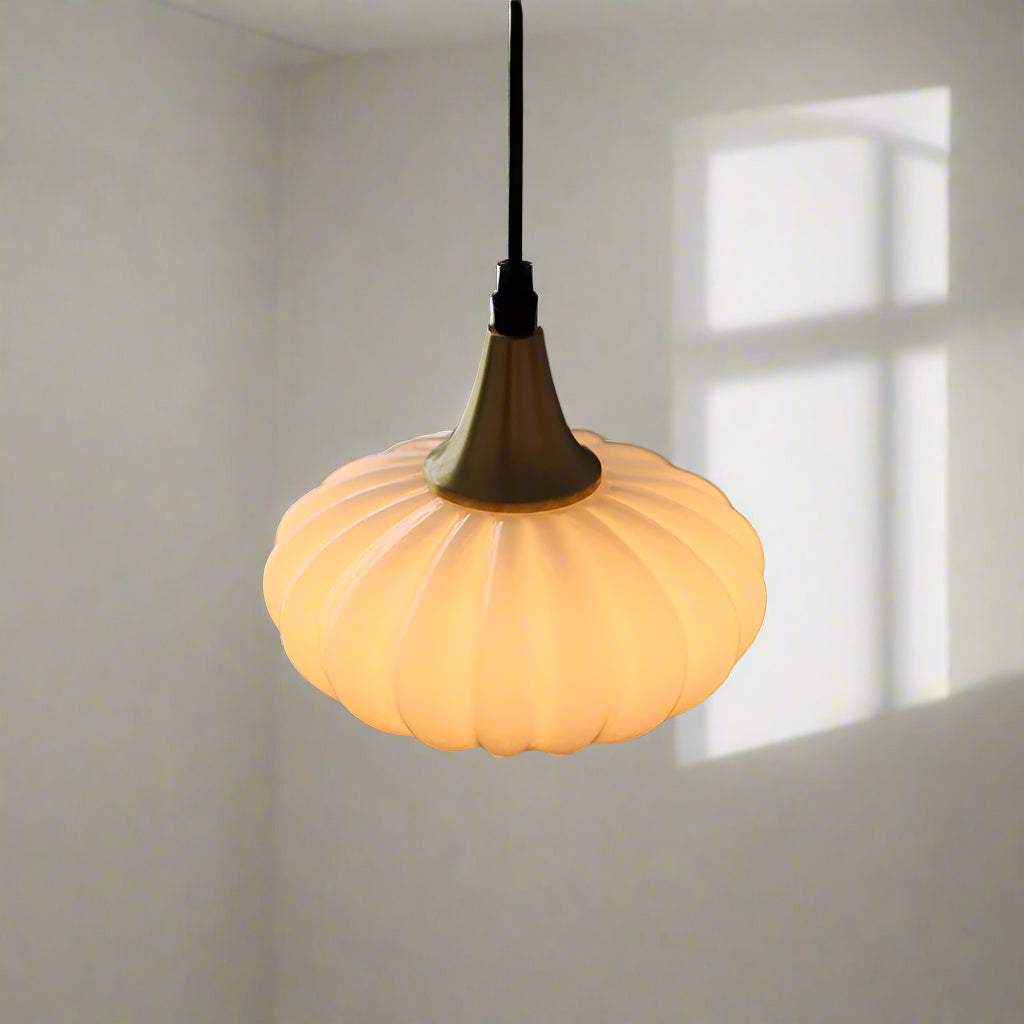 Zanthera – Vintage Retro White Jade Glass Pendant Light