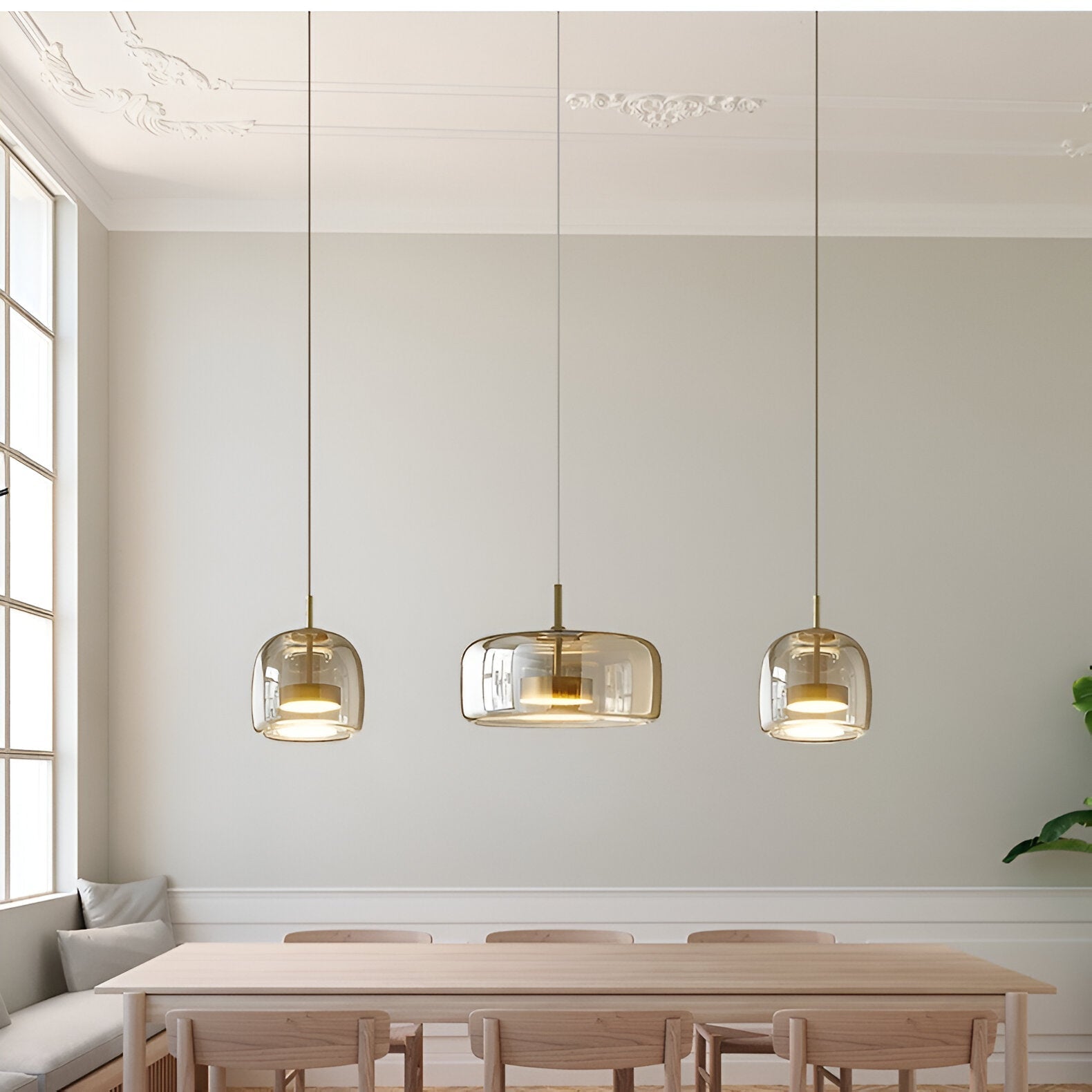 Vetrail - Retro Modern Glass LED Pendant Light