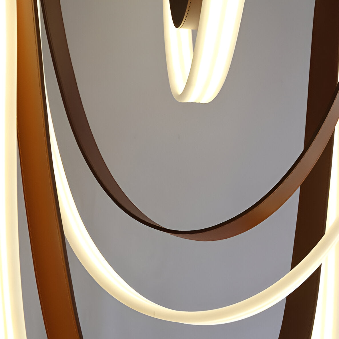 Luvairn – Luz de techo con cinturón de cuero sintético y LED