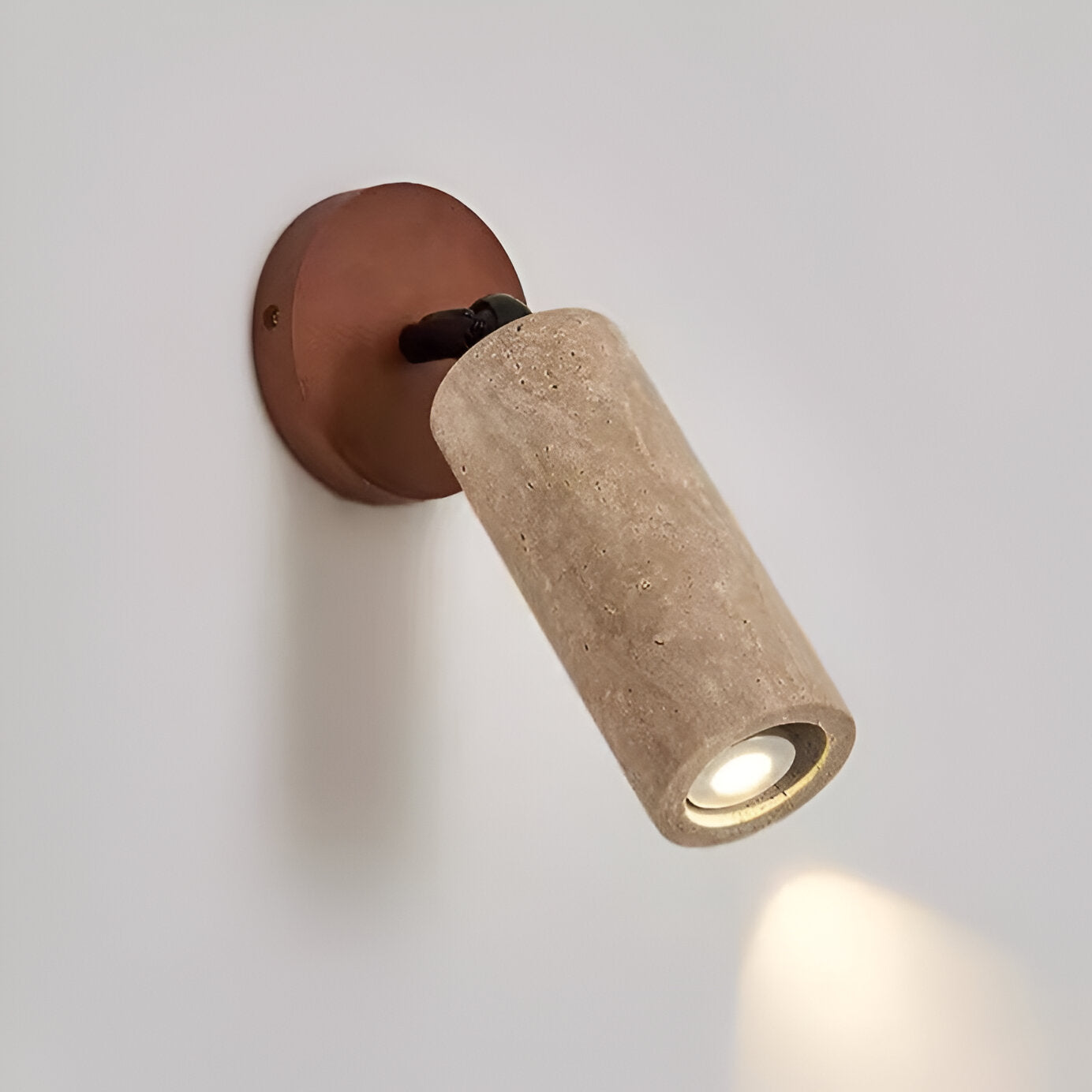 Sárga travertin fa állítható mennyezeti és fali lámpa