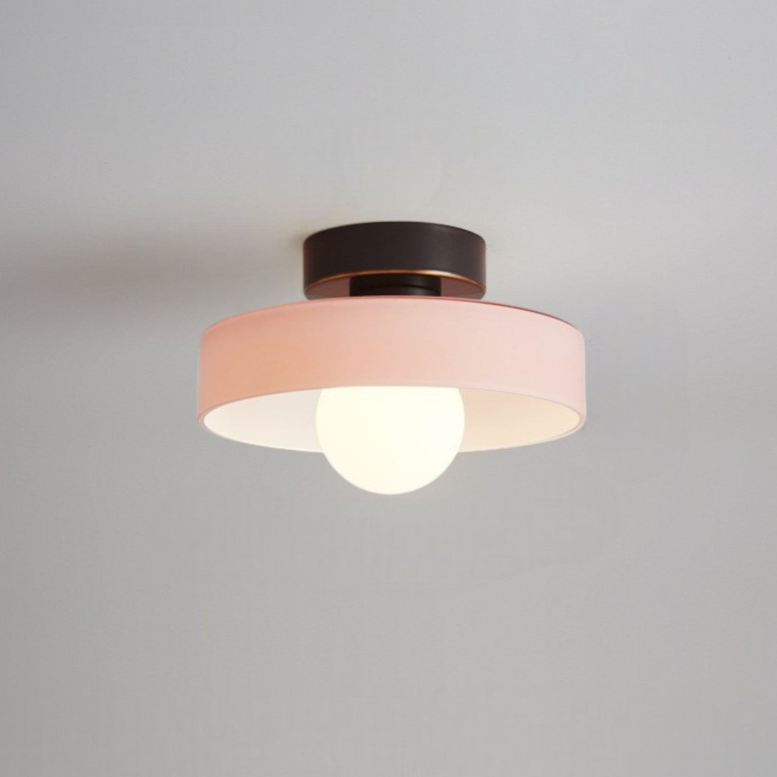 Allebia – Plafonnier Bauhaus Français en Laiton et Verre