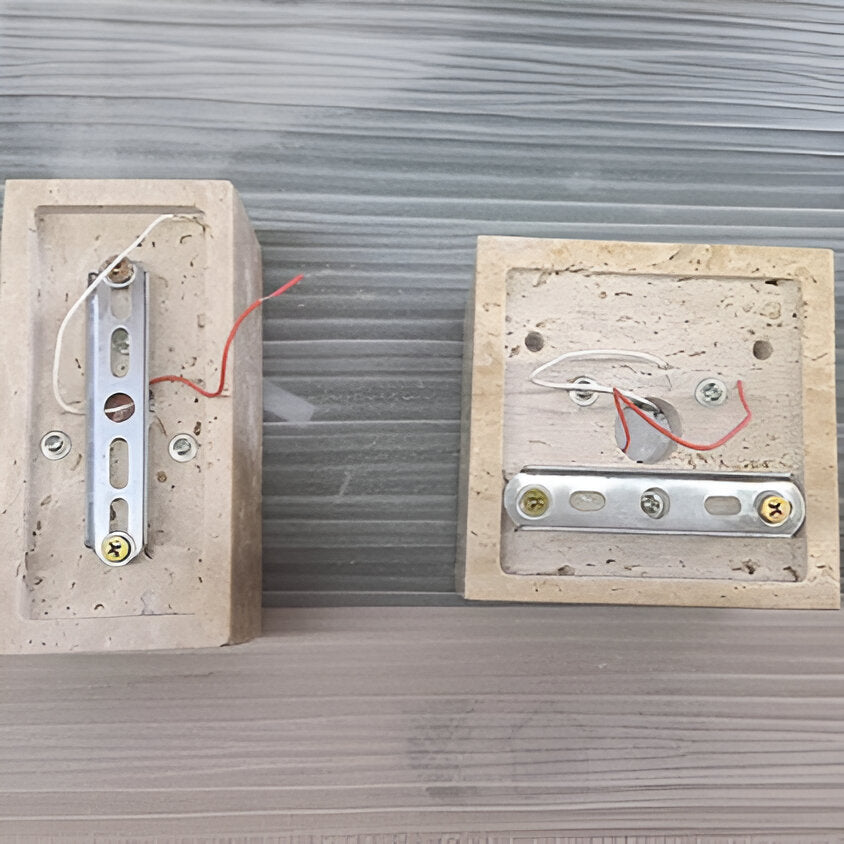 Terravix – Travertine Stone Minimalist Outdoor LED Wall Light