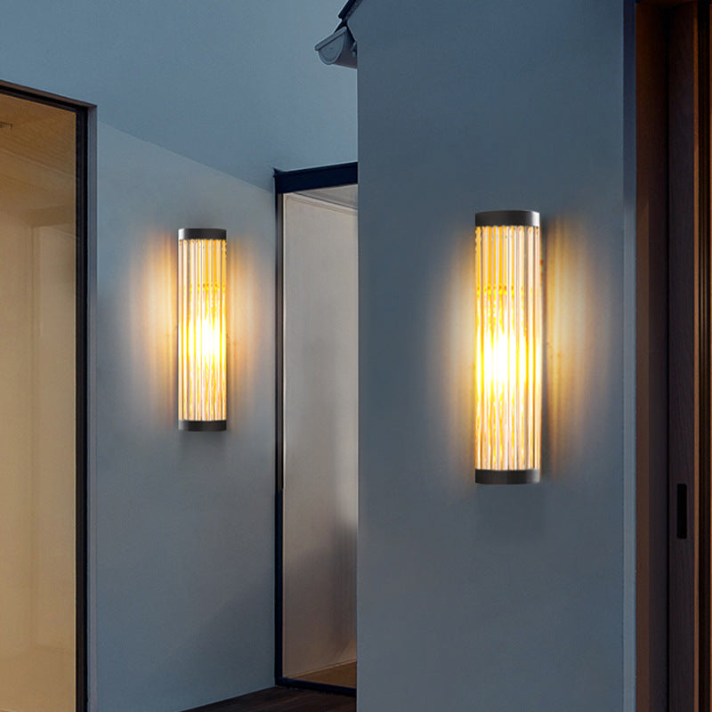 Virellon - Lampe murale extérieure en verre demi-dôme HaloGuard