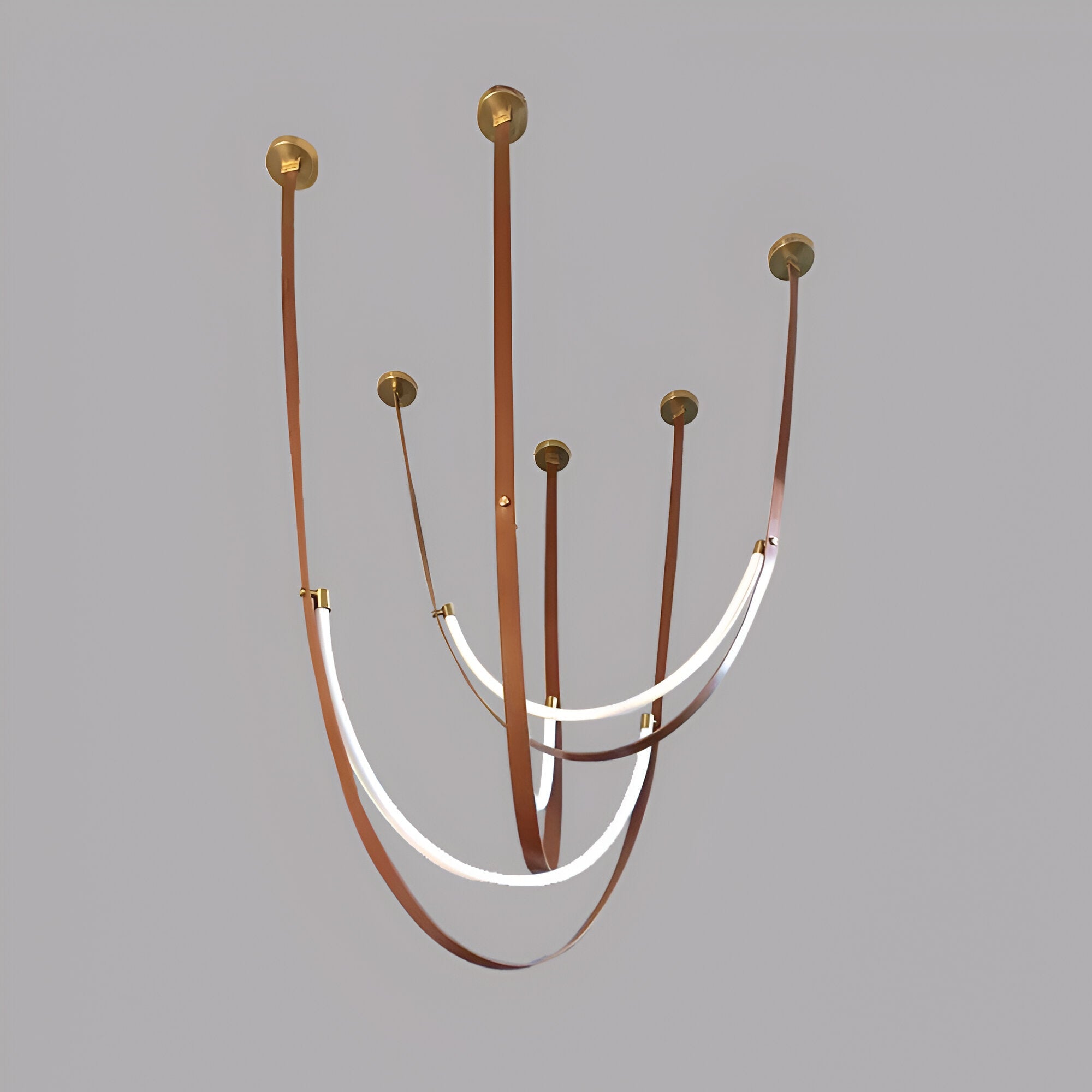 Luvairn – Luz de techo con cinturón de cuero sintético y LED