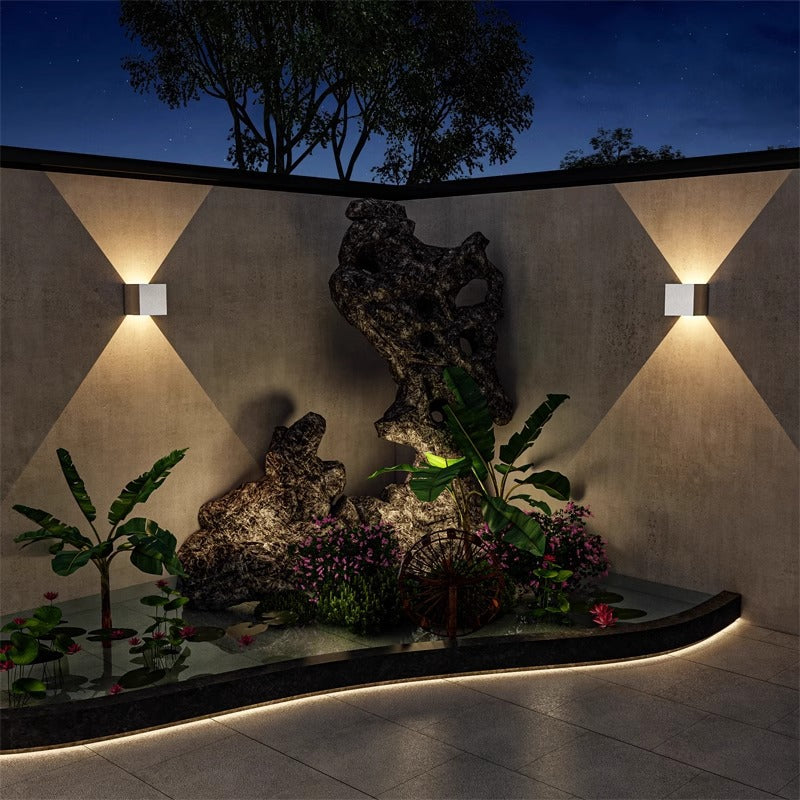 Lumetrax – Minimalist Stone Travertine Cube Wall Light