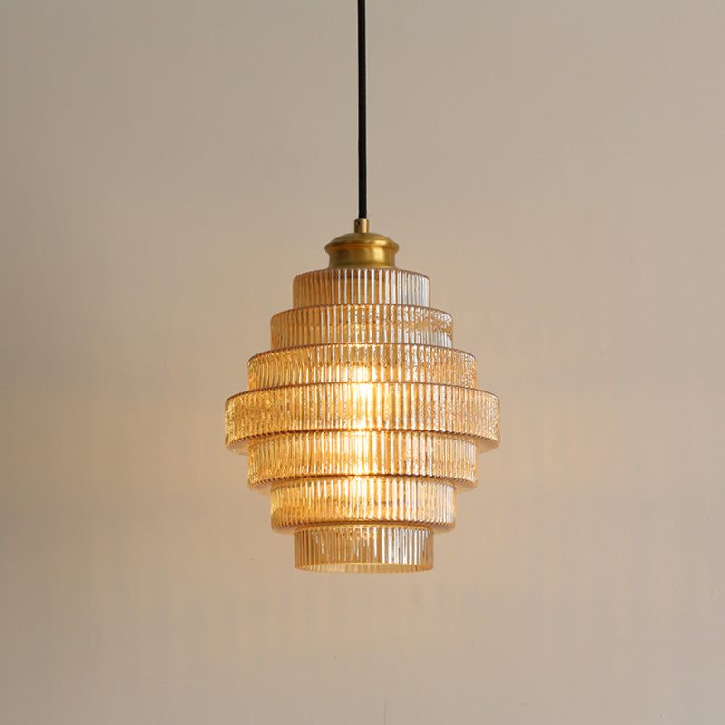 Vindan - vintage závěsná lampa s vrstveným sklem