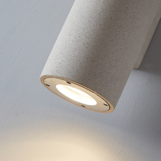 Noctara - Luz de Pared Exterior Minimalista de Cemento Resplandor de Medianoche