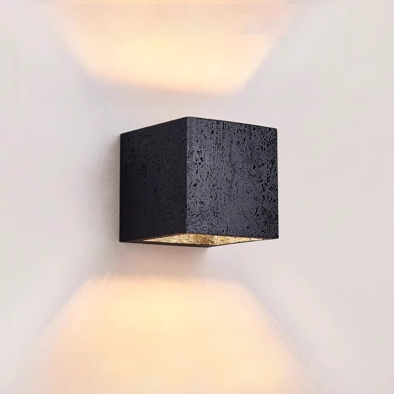 Lumetrax – Minimalist Stone Travertine Cube Wall Light