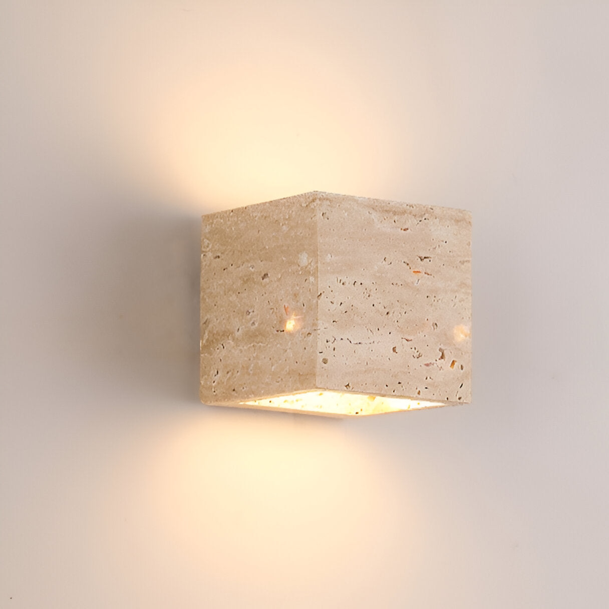 Terravix – Travertine Stone Minimalist Outdoor LED Wall Light