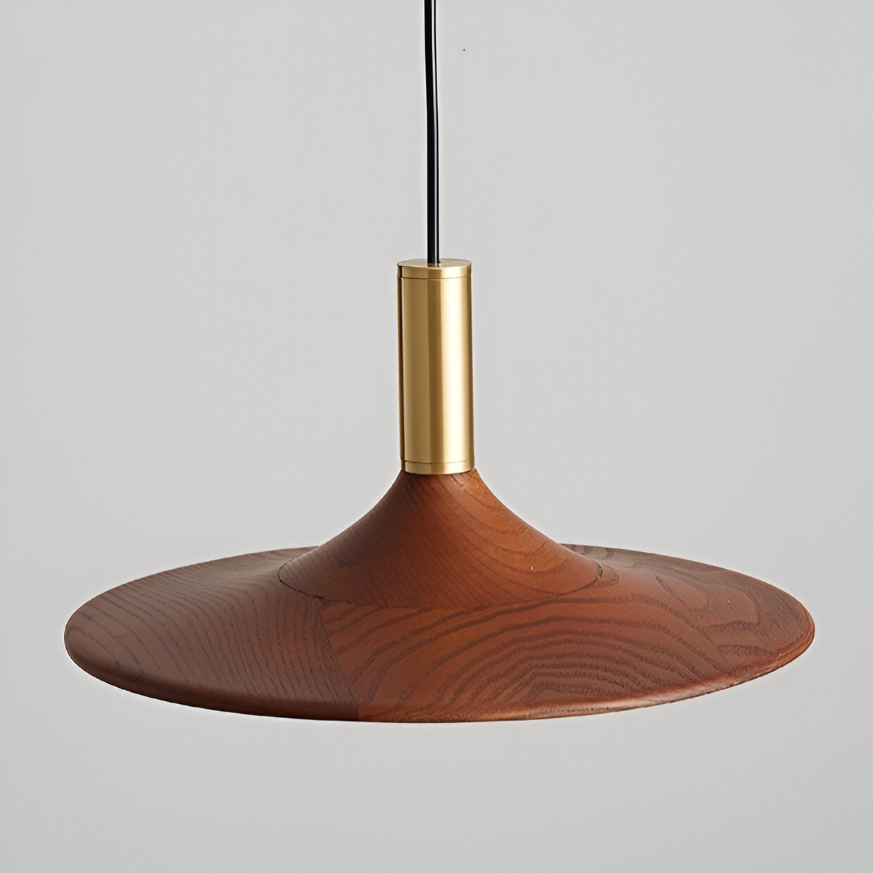 Drayven - Nordic Style Walnut-Finish Iron Pendant Light
