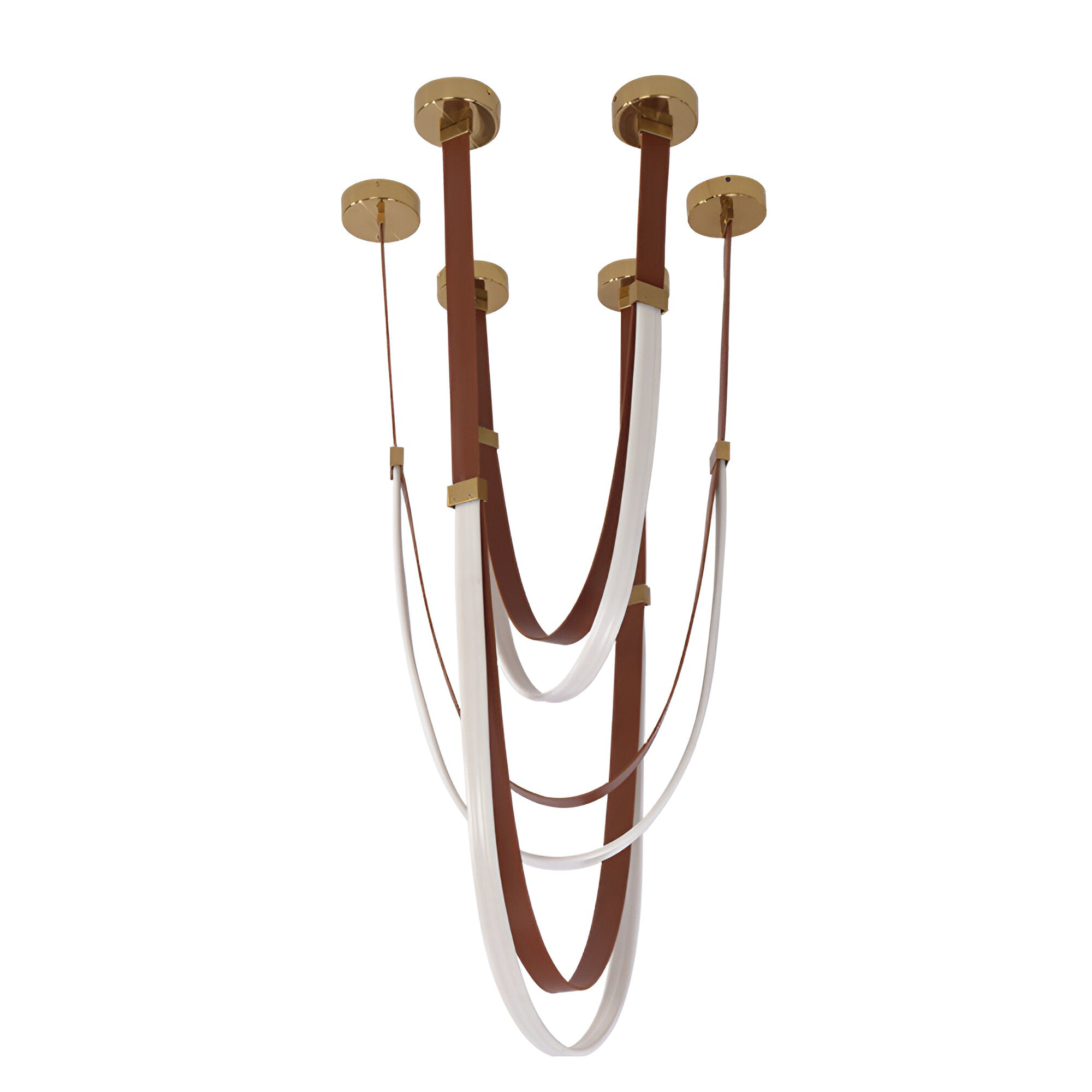 Luvairn – Luz de techo con cinturón de cuero sintético y LED