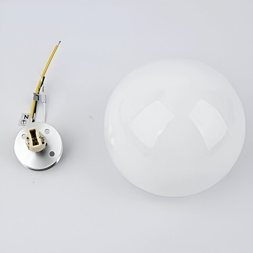 Orivis – Lampada da parete rotonda in vetro minimalista
