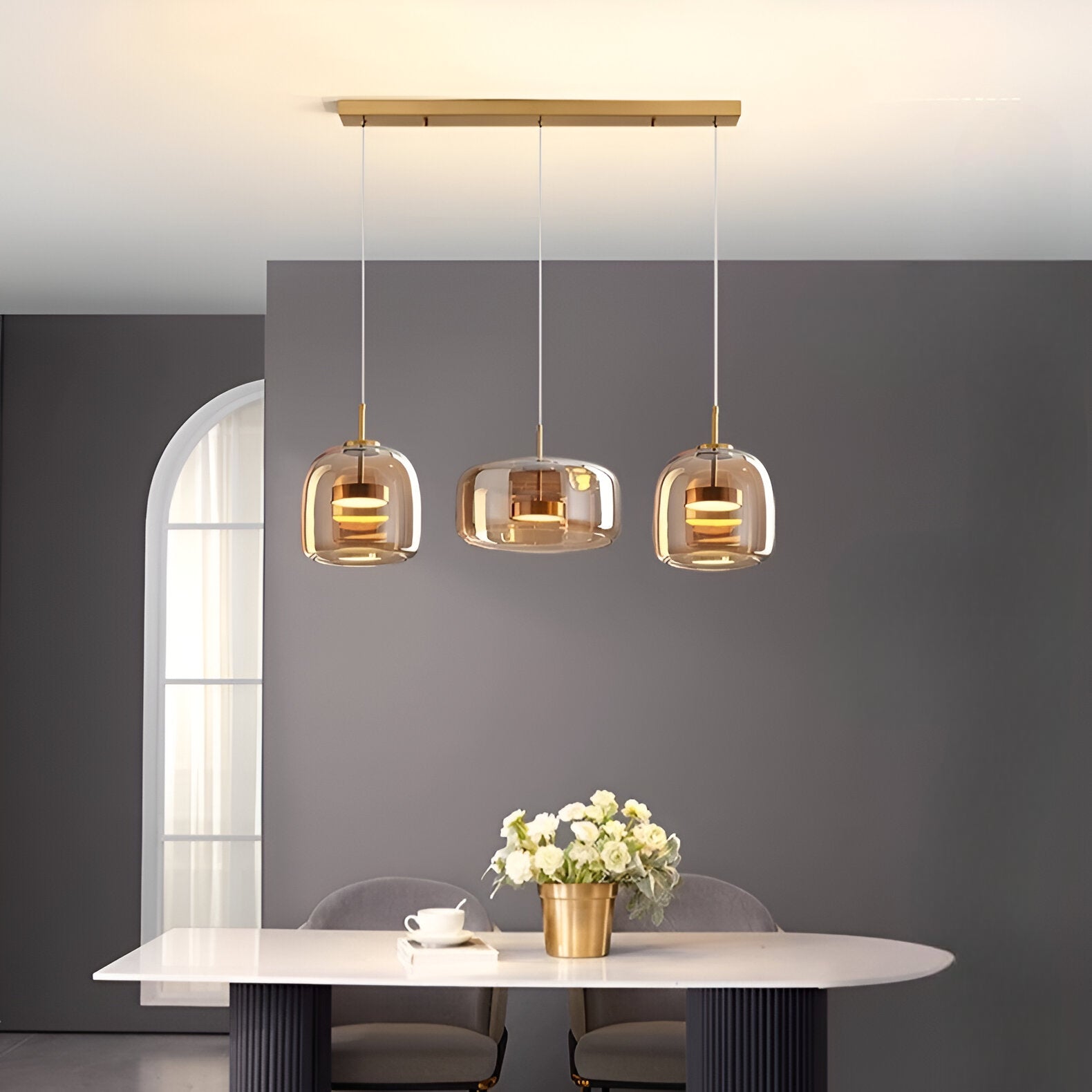 Vetrail - Retro Modern Glass LED Pendant Light