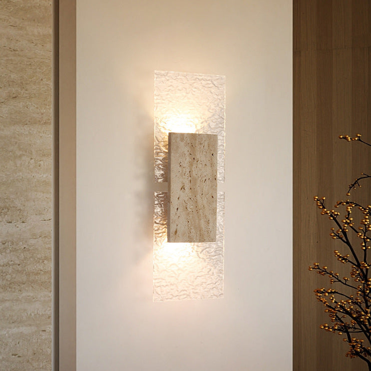 Ambrelune – Travertine Wabi-Sabi Wall Lamp