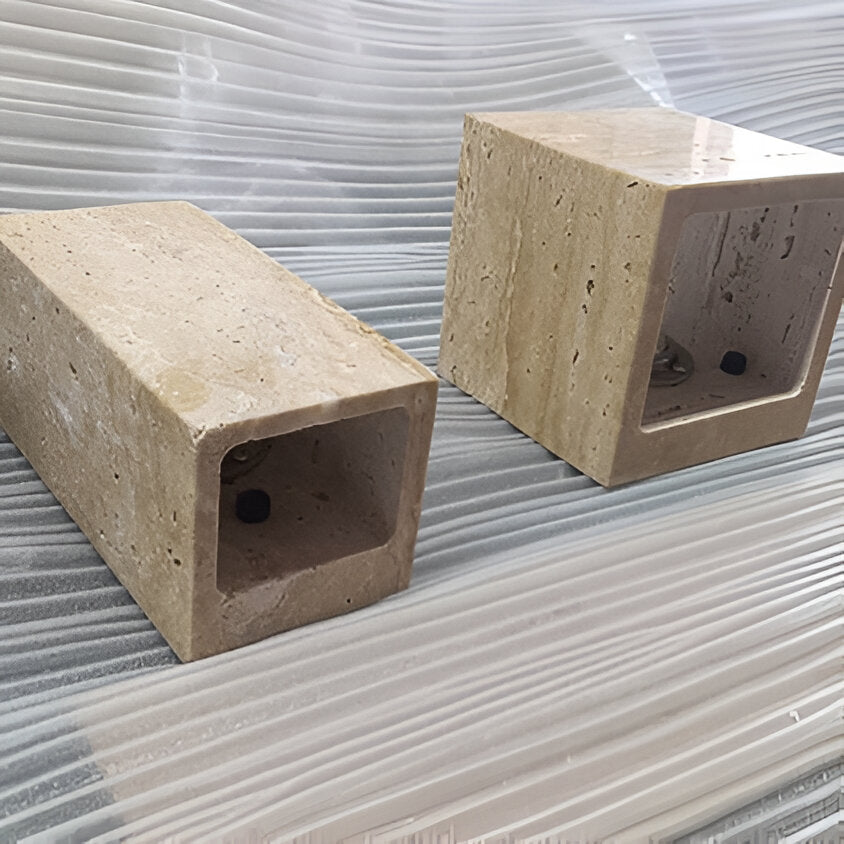 Terravix – Travertine Stone Minimalist Outdoor LED Wall Light