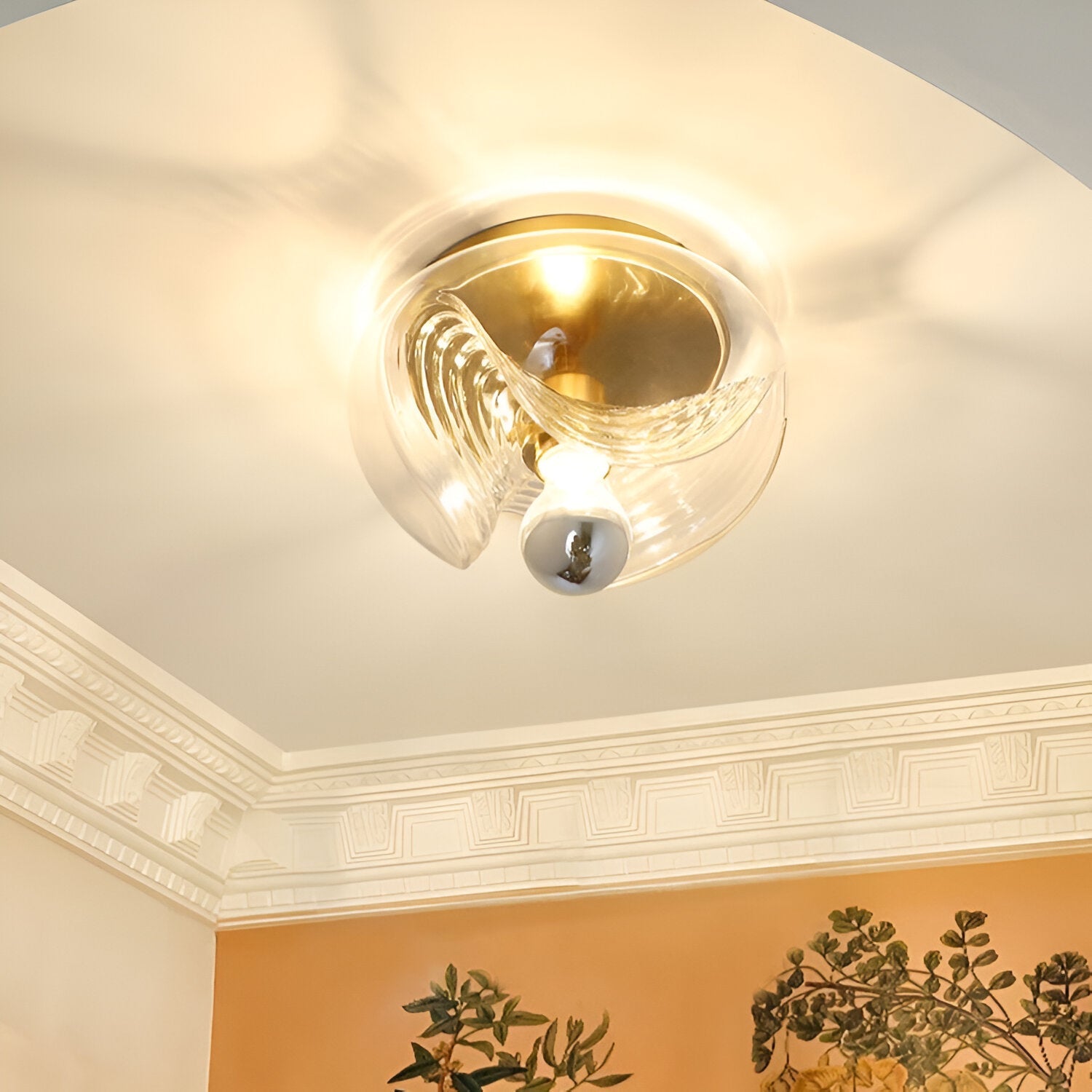 Baurette – Lampada da soffitto a navata medievale francese vintage Bauhaus