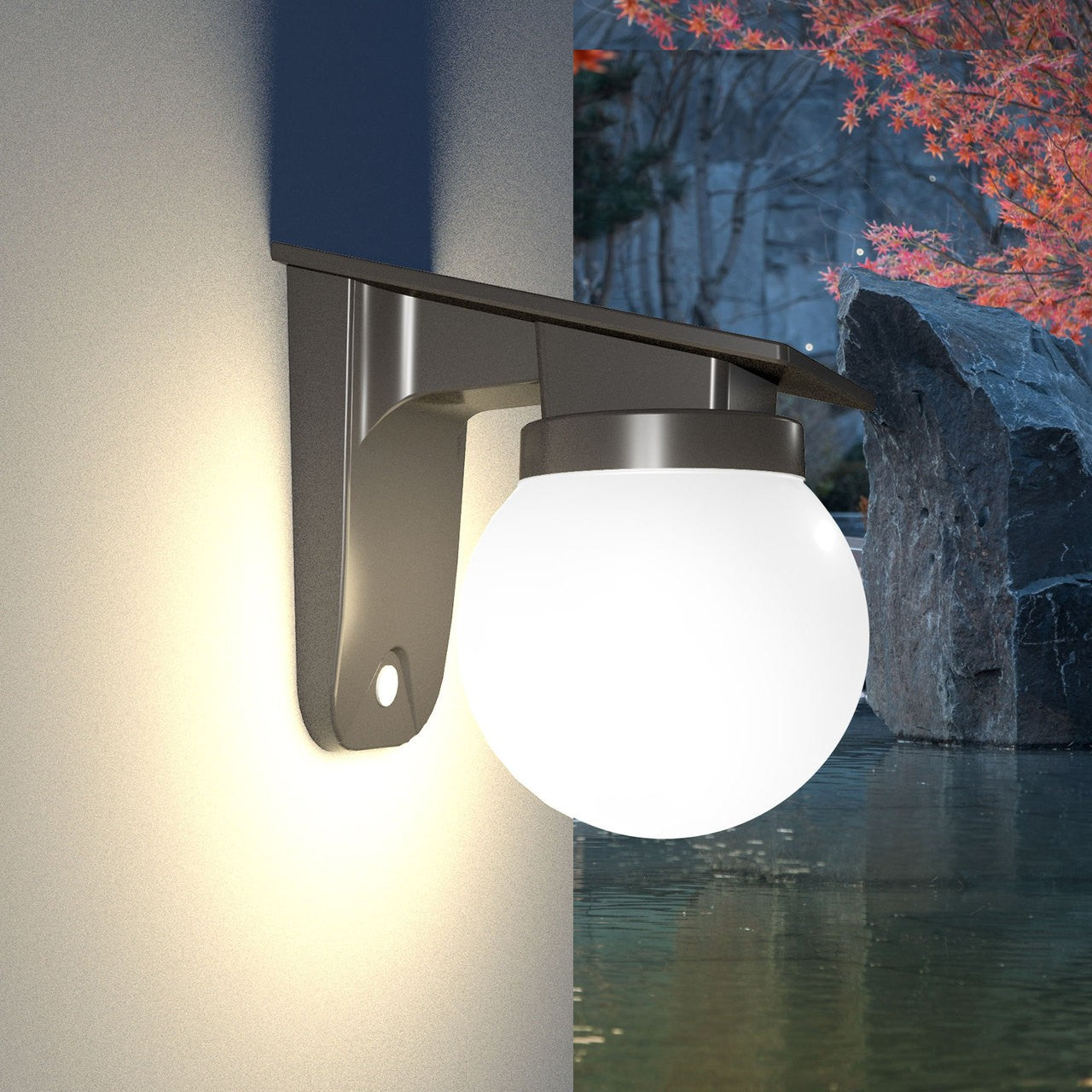 Nuvor - Applique murale solaire extérieure étanche IP65