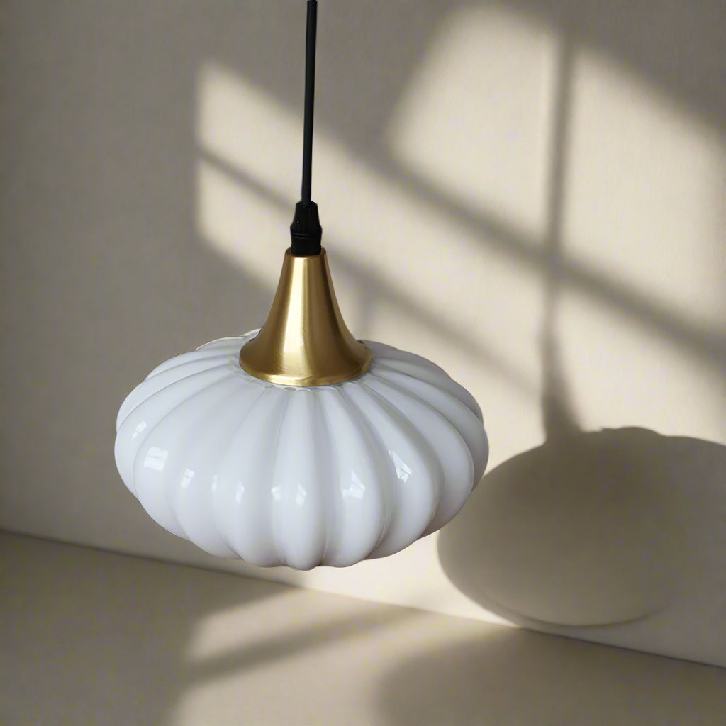 Zanthera – Vintage Retro White Jade Glass Pendant Light