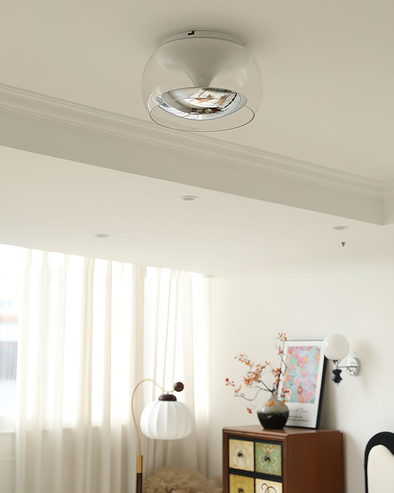 Eshara - Suspension en verre nordique pour plafond
