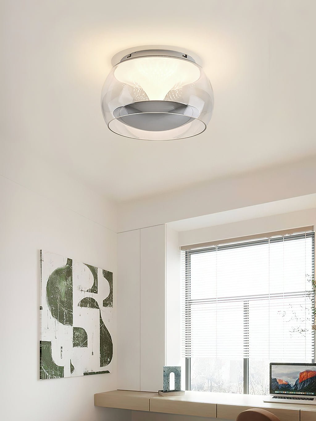 Eshara - Suspension en verre nordique pour plafond