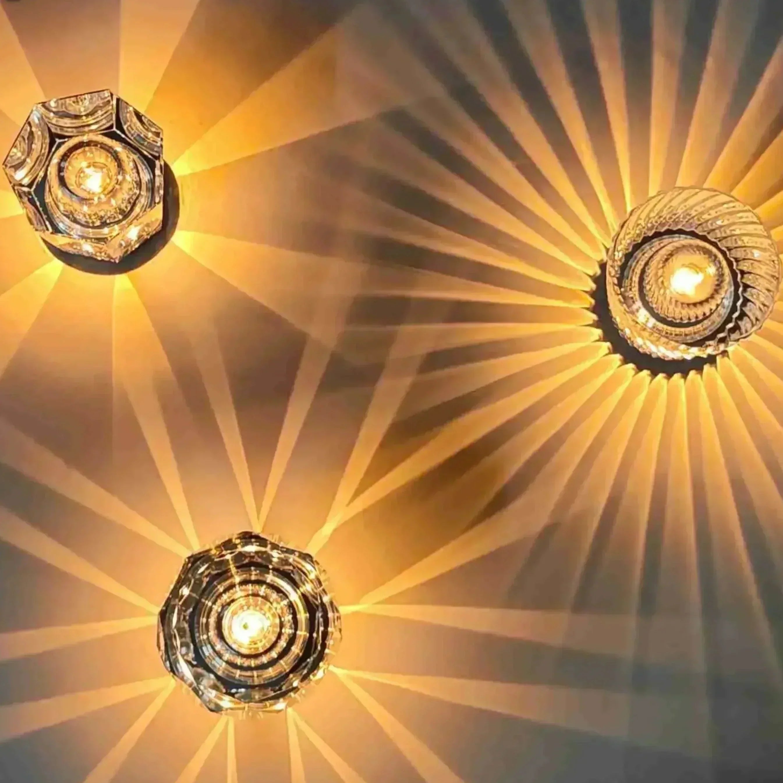 Liorael - Lampada da tavolo a LED ricaricabile con cristallo, design a diamante senza fili