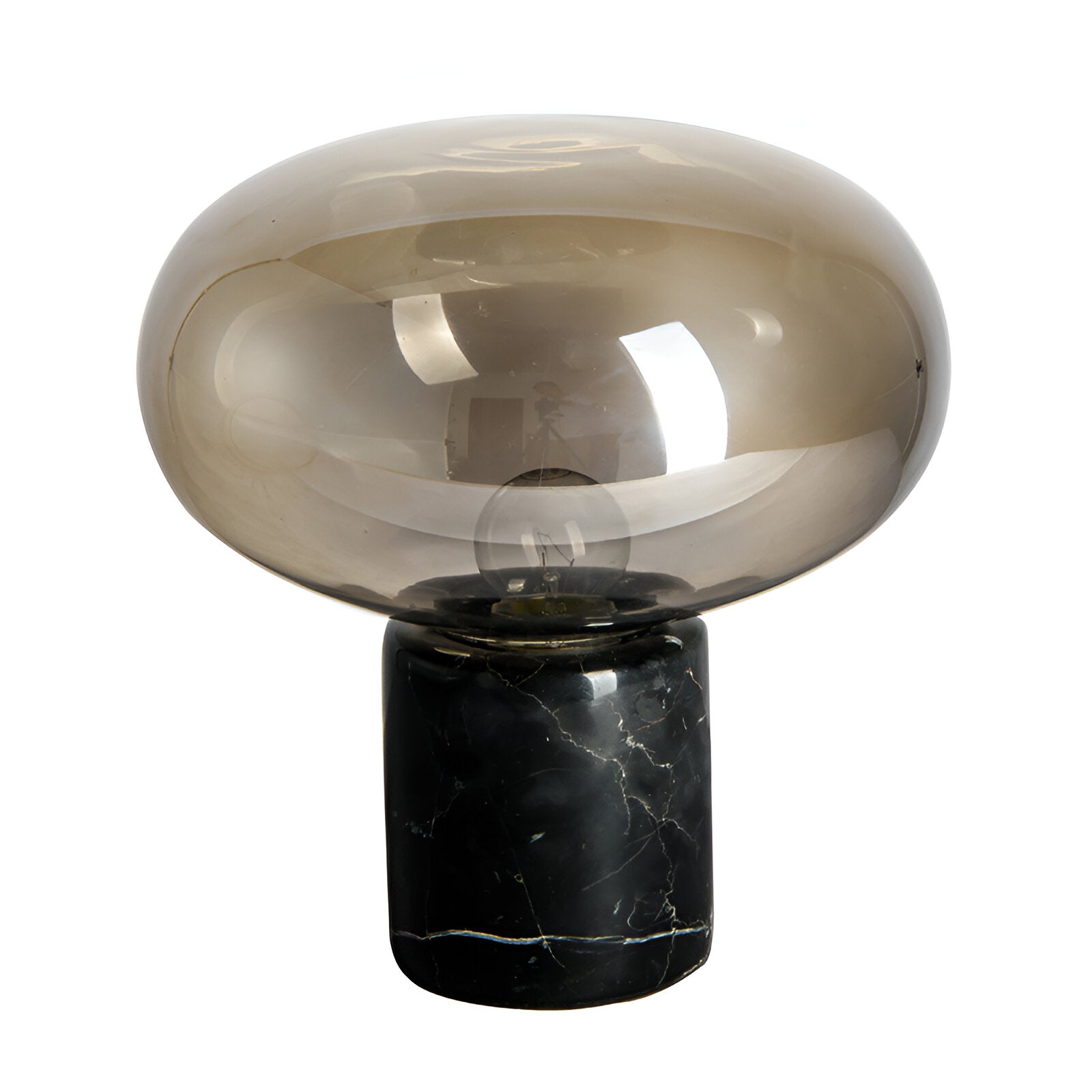 Caelith - Glasbordlampe med retro marmorfod