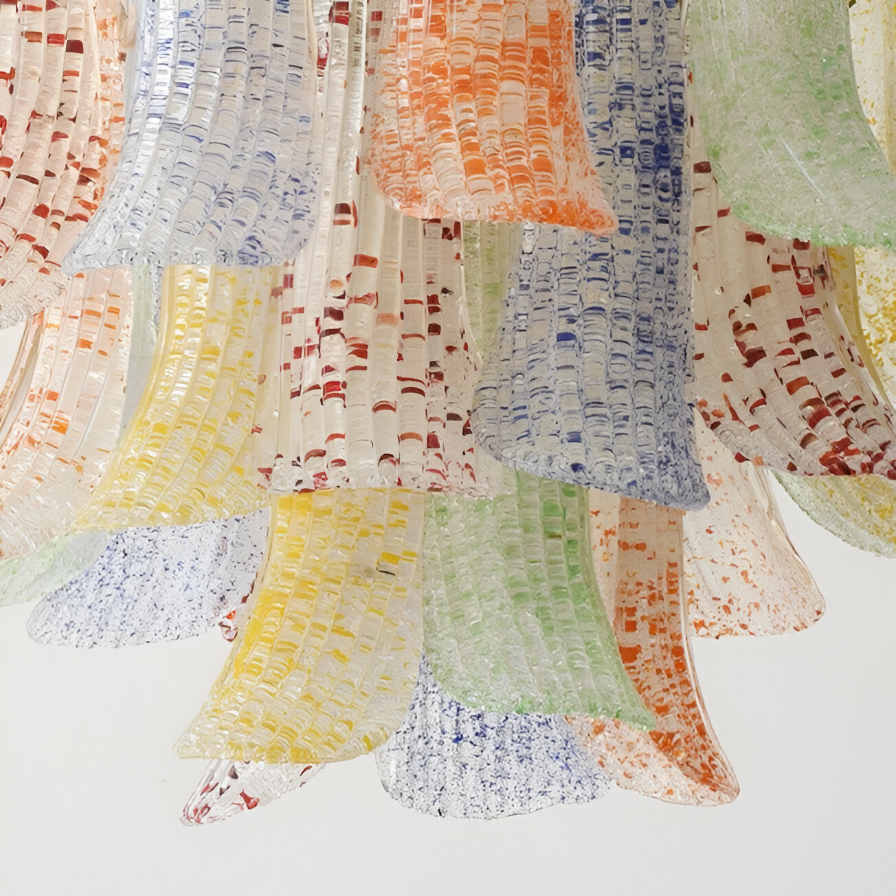 Virelli- Retro Murano-inspireret Farverig Glaslysekrone